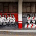 El exterior del Estadio de Vallecas ha sido decorado con murales que recuerdan la historia del Rayo