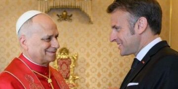 El Papa León XIV recibe al presidente francés Macron