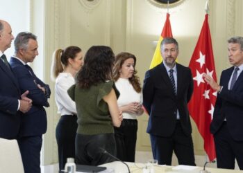 Reunión institucional entre Díaz Ayuso y el presidente del PP Alberto Núñez Feijóo