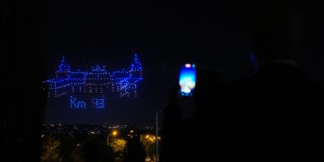Espectáculo de drones por la festividad del 2 de Mayo